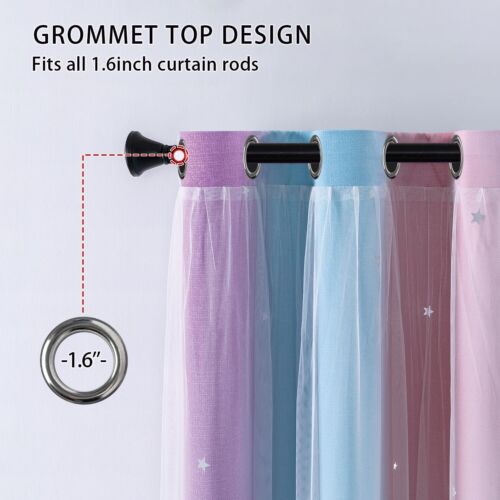 Vibrant Rainbow Unicorn Curtains - Blackout Window Drapes for Stylish Bedrooms - Picture 6 of 10