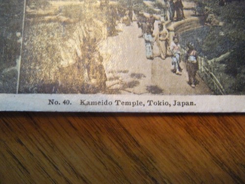 5 VINTAGE STEREOVIEW KARTEN JAPAN, KAMEIDO TEMPEL, MATSUSHIMA, TOKIO, PFLANZEN - Bild 6 von 12
