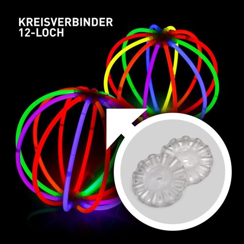 KNIXS 100 Mega Knicklichter Party Pack mit 5 Brillen 4 Ohrringe 5 Haarreifen uvm - Bild 9 von 11