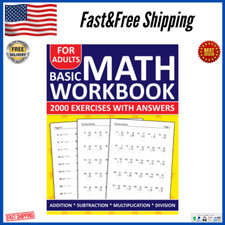 Basic Math Workbook For Adults Addition,Subtraction,Multiplication And Division,