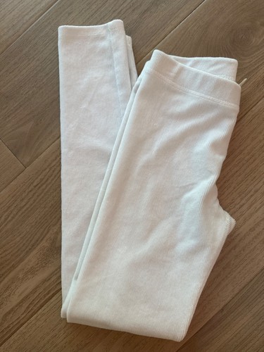 Crewcuts J.Crew Everyday Girls White Ribbed Leggings Size 14 Cotton/Polyester Bl - Picture 2 of 5