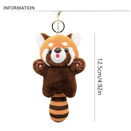 Toys Kawaii Animal Plush Pendant Cartoon Red Panda Plushies Pendant Couple - Picture 2 of 12