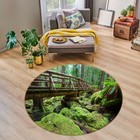 3D Forest Bridge ZHUA320 Game Non Slip Rug Mat Photo Carpet Zoe