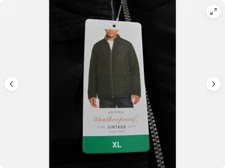 Weatherproof Vintage Mens Jacket  Puffer Quilted Faux Fur Lined COLOR BLACK XL