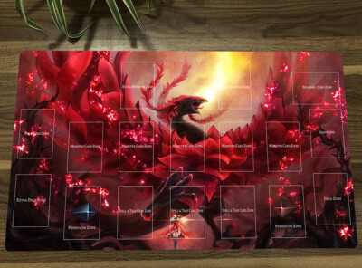 NEW  Playmat YGO TCG CCG Mat Akiza Izinski Black Rose Dragon + Bag