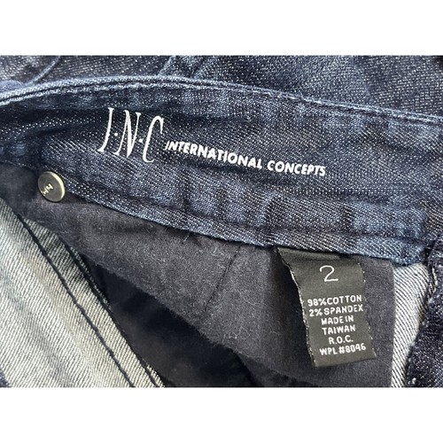 Inc Denim Women's Jean Shorts Size 2 Dark Wash Cotton Spandex - Picture 4 of 6
