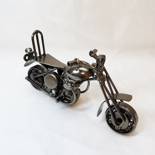 Handmade Metal Motorcycle Diecast Model Craft Motorbike Sculpture Boys Gift Toy - Picture 8 of 24