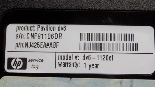 Ordinateur portable HP pavilion notebook dv6-1120ef Intel Pentium T4200 4Go Ram - Imagen 7 de 11