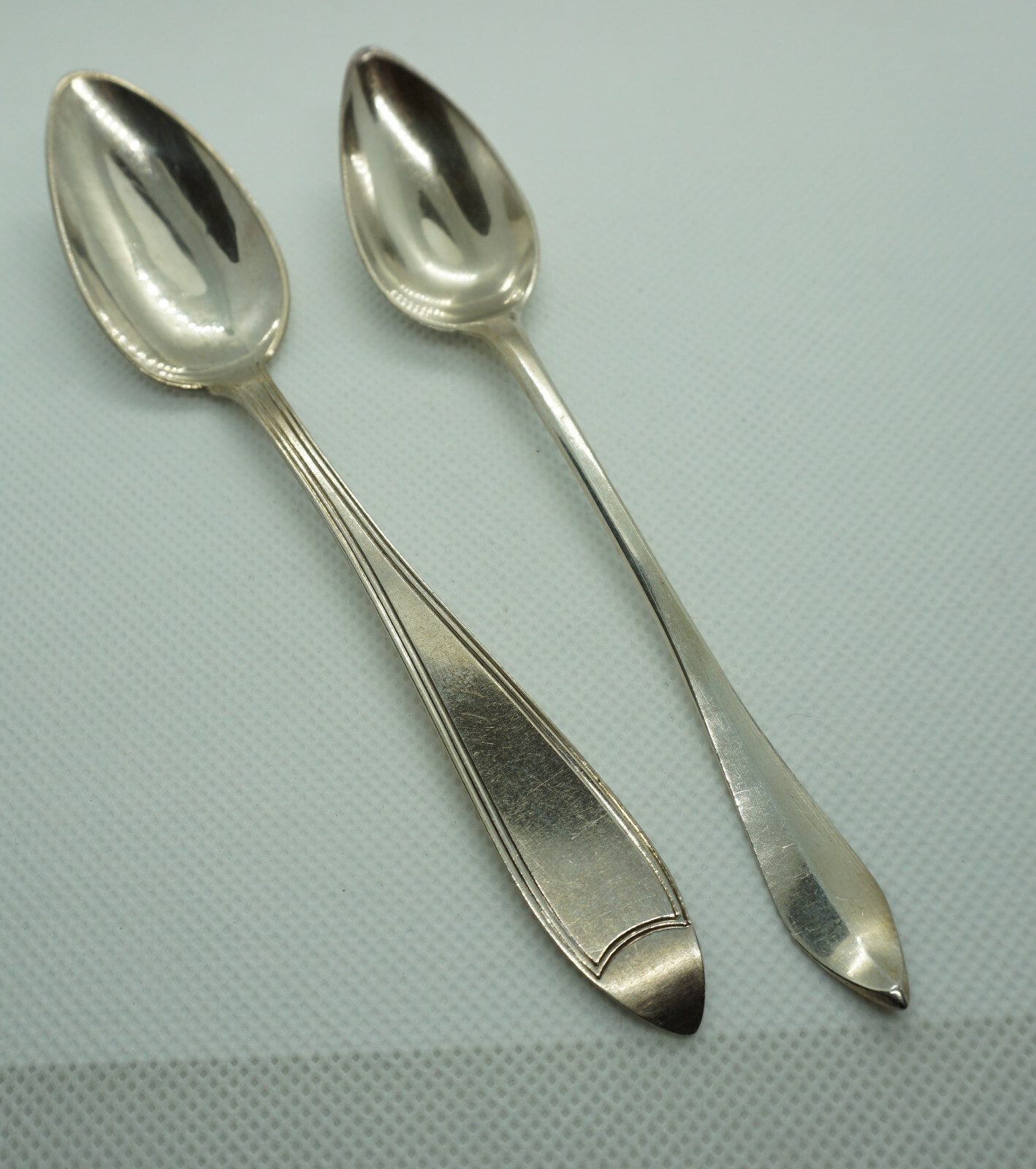 2 cucharas pequeñas Empire cuchara plata cuchara alrededor de 1800/20 (0222-106)