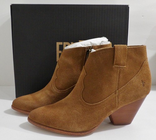 Frye Reina Cognac Suede Ankle Bootie Size 7.5 M NIB - Picture 1 of 5