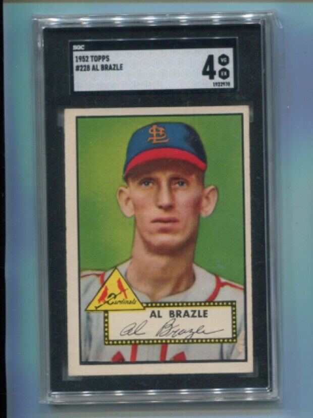 1952 Topps - AL BRAZLE - Card #228 -ST. LOUIS CARDINALS SGC 4