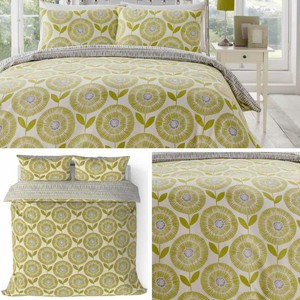 Green-Duvet-Covers-Scandi-Geometric-Floral-Reversible-Quilt-Cover-Bedding-Sets