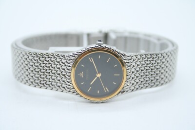 NEAR MINT] SEIKO Credor 1271-0060 Quartz 18KT Bezel Black