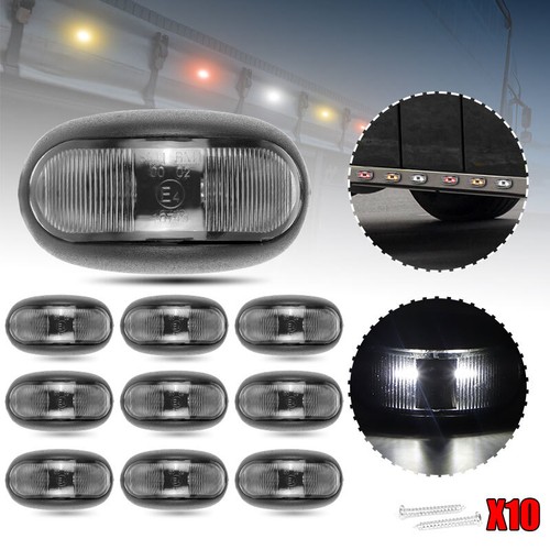 LED Clearance Lights Side Marker Red Amber White Lamp Trailer Truck Caravan E4 - Picture 6 of 16