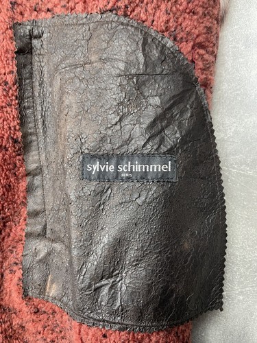 Sylvie Schimmel Damen kirschrot Shearling Ledermantel Made in France Größe 38 - Bild 12 von 14