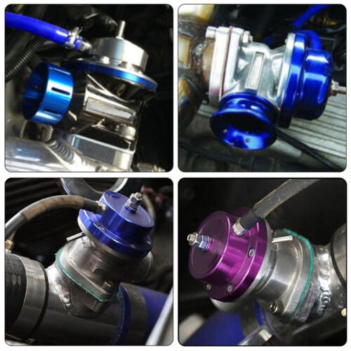 UNIVERSAL BILLET ALUMINIUM TYP-S TURBO BLOW OFF VENTIL BOV+3" FLANSCHROHR Blau - Picture 9 of 9