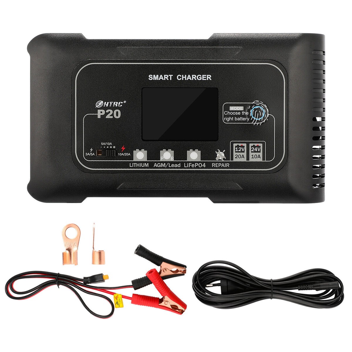 Kfz Ladegerät BATTERIE LADEGERu00c4T 12V-20A 24V-10A Auto Lithium