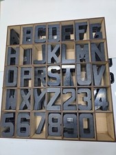 4D NUMBER PLATE LETTERS NUMBER PLATES/SIGNS self peel adhesive 3mm GLOSS BLACK