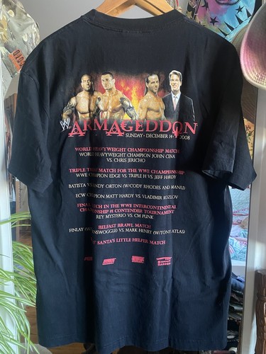 WWE Armageddon 2008 Wrestling T Shirt- Jeff Hardy -Triple H - Edge -Cena Jericho - Picture 5 of 5