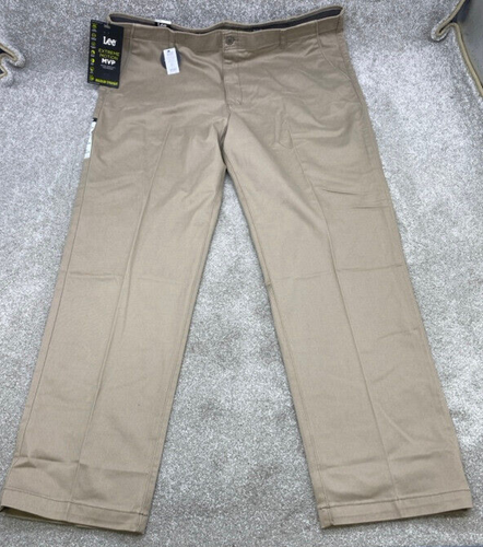 NWT Lee Extreme Motion MVP Khakis Men's 46x29 Regular Fit Straight Leg NEW 5045