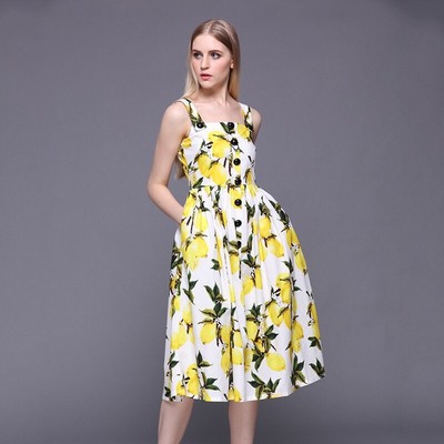 lemon summer dress
