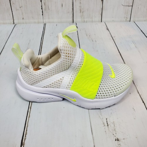 NIKE Presto Extreme Toddler Size 10C White Yellow Neon Slip On EUC AA3514-101 - Picture 2 of 16