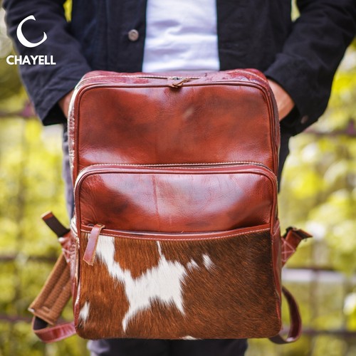 Premium Vollnarben Vintage Leder Rucksack für Damen & Herren - 17 Zoll Laptoptasche - Bild 14 von 14