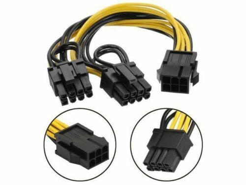 5-pack) PCI-E 8-pin to GPU 2x 6+2-pin Power Splitter Cable PCIE PCI Express - Picture 6 of 6