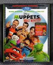 MUPPETS MOST WANTED EXTENDED EDITION BLURAY DVD WITH SLIPCOVER SEALED 2014 AS-IS