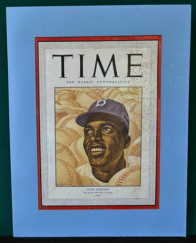 RARE Vintage TIME Magazine (Matted Cover ONLY), JACKIE ROBINSON Sep 22, 1947