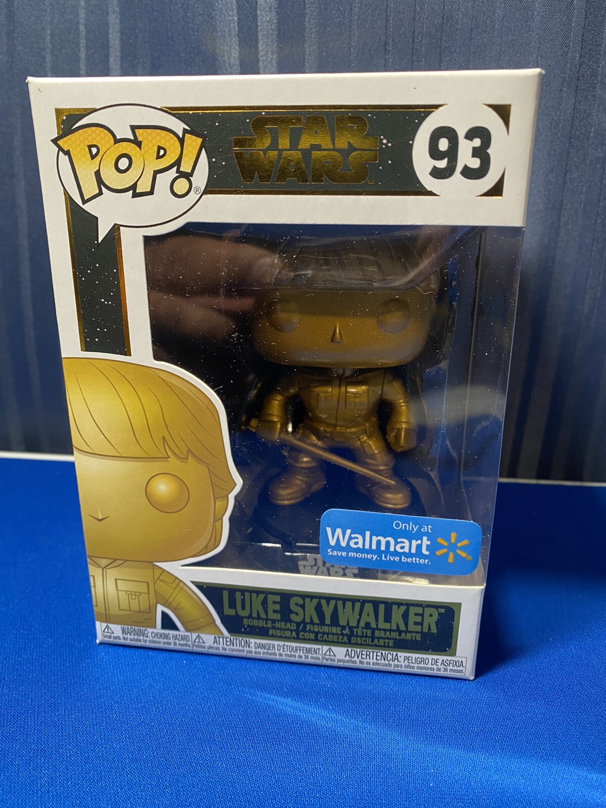 ¡Funko Pop! Star Wars Luke Skywalker #93 Dorado Walmart Exclusivo Raro