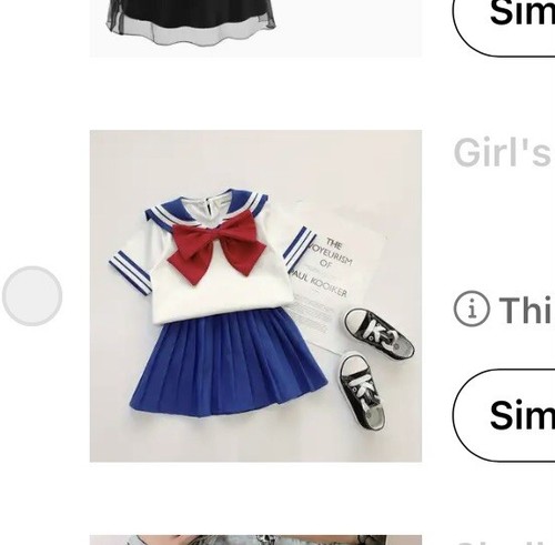 Girls Sailor School Uniform Costume Size 7/8 - Picture 8 of 9