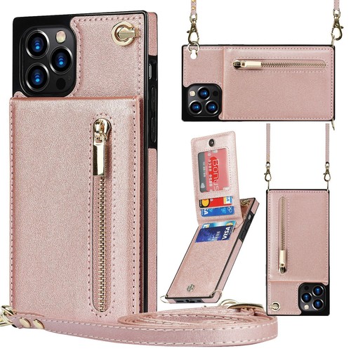 Funda tipo billetera bandolera de cuero ultra para Samsung S25 S24 S23 S22 S21 S20 - Imagen 11 de 16