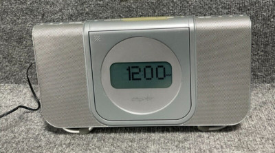 Capello CR25 Clock Radio CD Player Dual Alarm AM/FM Auxiliary-In Silver