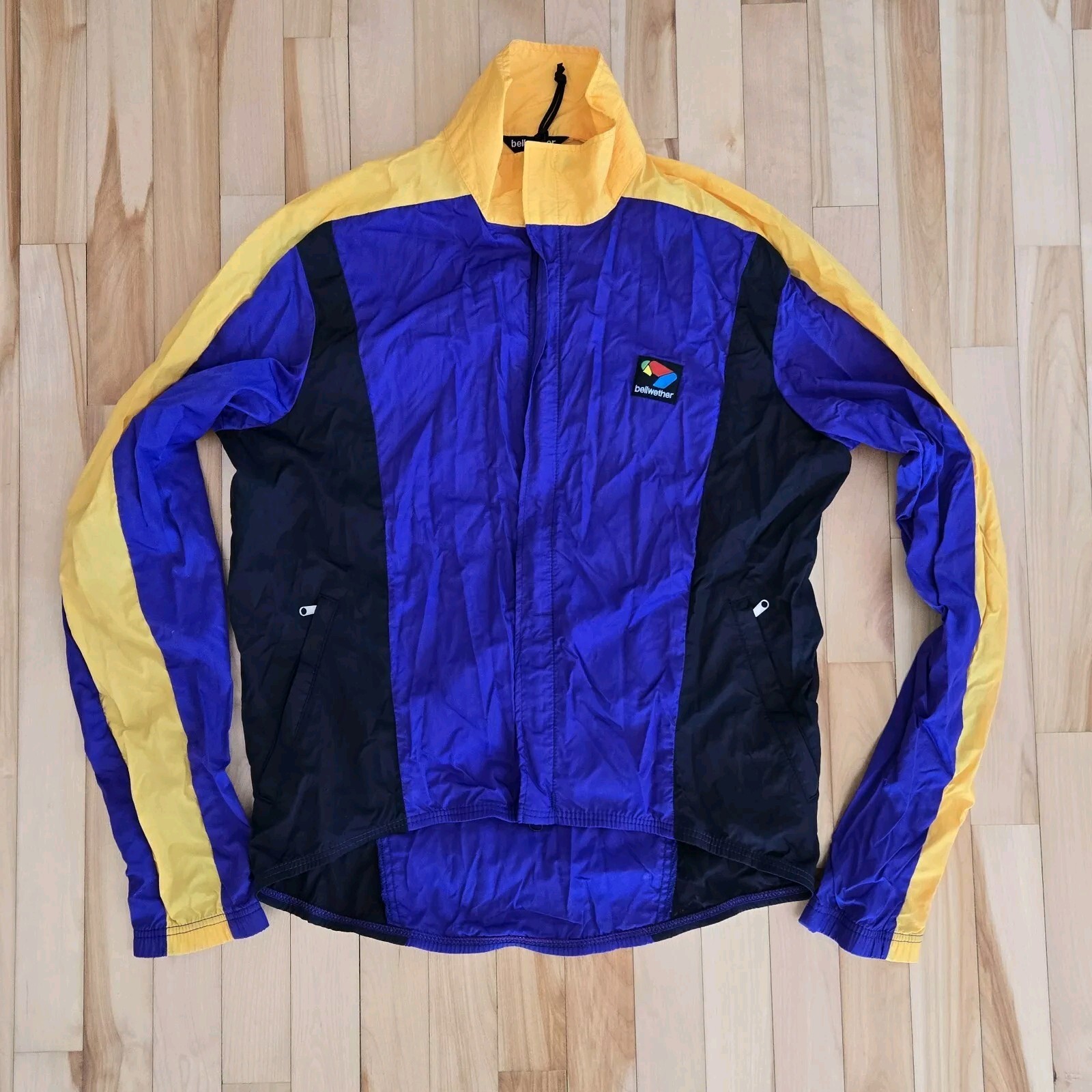 Vintage Y2k 90s BELLEWEATHER windbreaker Purple And Yellow Medium