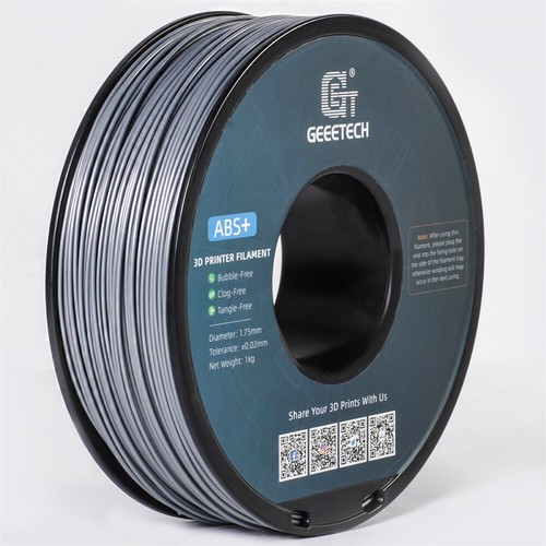 ABS+ Silber Geeetech 3D Drucker Filament 1,75 mm 1 kg/2,2 Pfund Spule ABS Verbrauchsmaterial