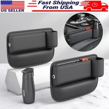 Car Seat Gap Storage Box Phone Holder Organizer Leather Cup Holder Gap Bag USA
