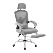 Ergonomic High-Back Mesh Office Task Chair with Adjustable Headrest Footrest