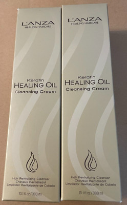 2x Lanza Keratin Healing Oil Cleansing Cream 10.1 fl oz / 300 ml NEW WITH BOX