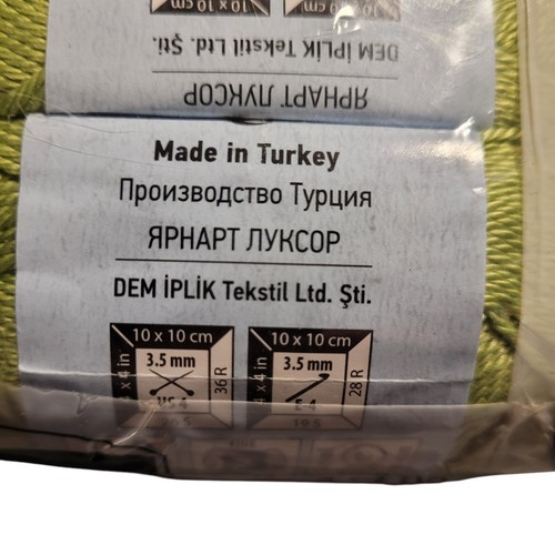 5 Knäuel YarnArt Luxor 100% mercerisiert Gizeh Baumwollgarn pistaziengrün #1237 - Bild 6 von 19