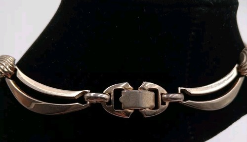 Vintage Tara schwer Panel Link goldfarben Halsband Halskette 14,5" - Bild 2 von 4