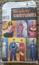 Simplicity Costume Sewing Pattern Halloween Adult S,M,L 8311