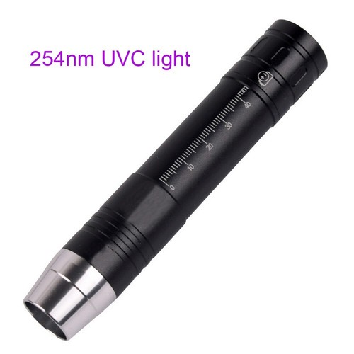 254nm UVC Ultraviolet Light Flashlight Fluorescent Minerals LED UVC Torch