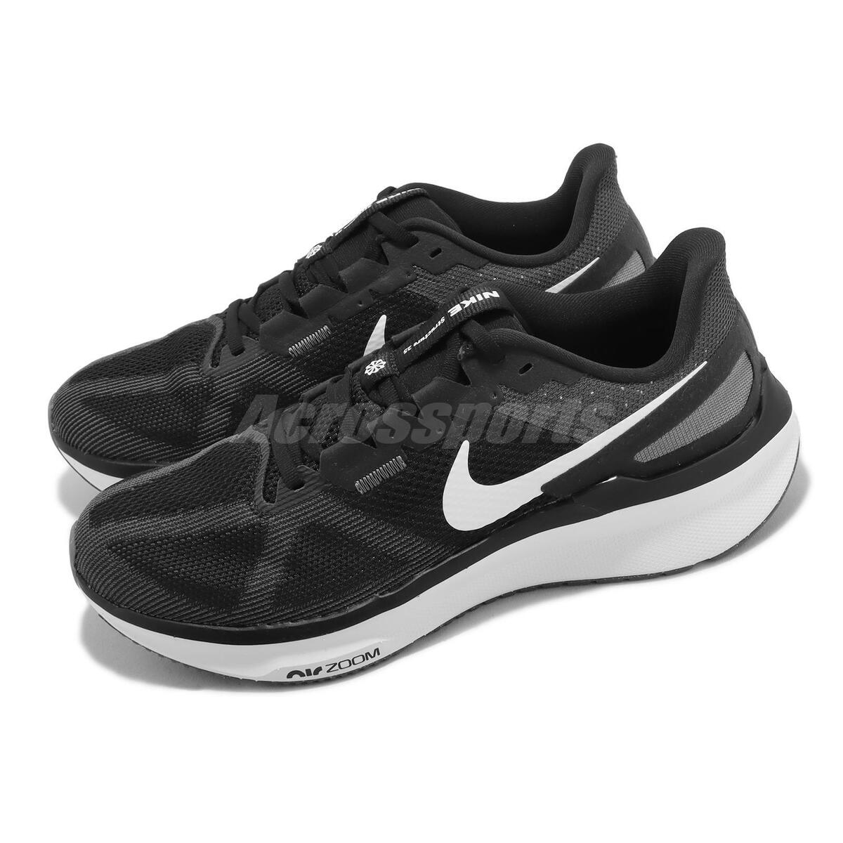 Nike Air Zoom Structure 25 Black Iron Grey Men Eoad Running Nike Air Zoom Structure 25 Black Iron Grey Men Eoad Running