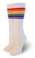 Pride Socks Unisex Baby and Toddler Rainbow Tube Socks Fearless