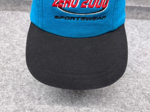 Zero 2000 Sportswear Hat Cap Fitted Youth 7-10Y Blue Cotton 5 Panel Elastic Back - Picture 3 of 12