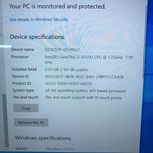 Lenovo ThinkPad X1 Yoga 3rd Gen Core i5 8350u 8GB RAM 256GB SSD (Win 10 Pro) - Picture 4 of 12