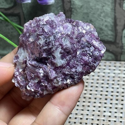 Natural Marvelous Lepidolite Purple Mica Crystal Reiki Stone Specimen 70g F25