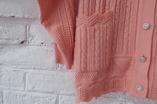Vintage Ramy 80s 90s Cable Knit Cardigan Womens Beachy Cottagecore Grandmacore - Picture 5 of 15