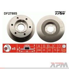 2x TRW DF2788S Bremsscheibe 290 mm für Iveco Daily II Daily II Kipper Daily III